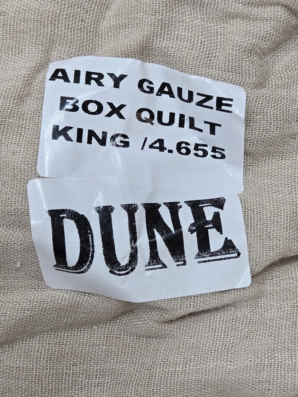 QUINCE Organic Cotton Gauze Box Quilt King/Cal King Dune 0484